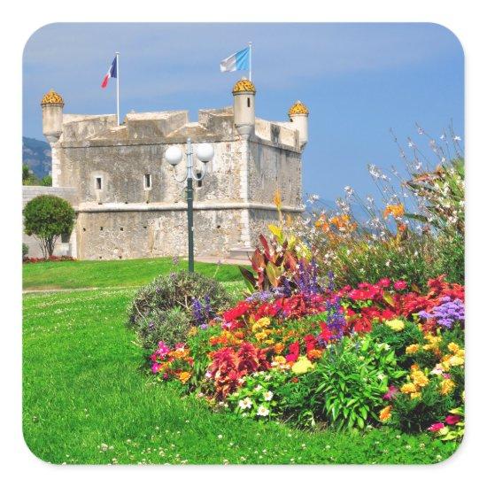 Bastion of Menton in France Square Sticker