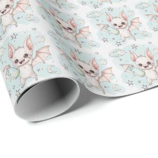 Bat Cute Baby Pastel Watercolor Pattern