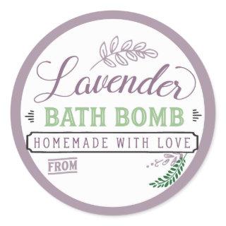 Bath Bomb Label Lavender