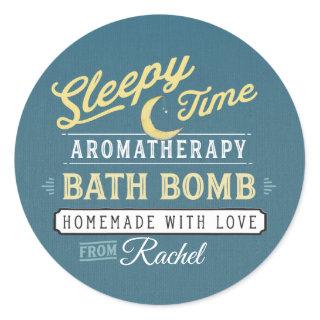 Bath Bomb Label Sticker Sleepy Time