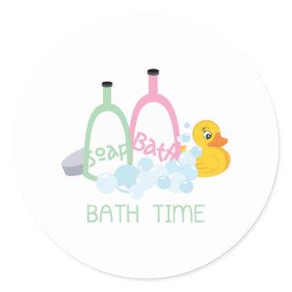 Bath Time Classic Round Sticker