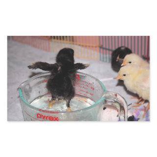 Bath time rectangular sticker