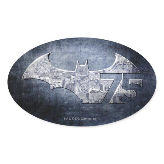 Batman 75 - Street Comics Oval Sticker