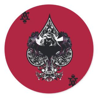 Batman Ace of Spaces Gothic Crest Classic Round Sticker