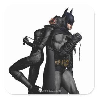 Batman Arkham City | Batman and Catwoman Square Sticker