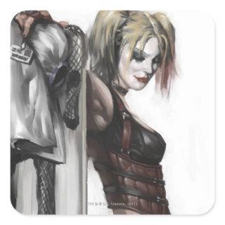 Batman Arkham City | Harley Quinn Illustration Square Sticker