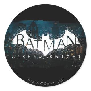 Batman Arkham Knight Gotham Logo Classic Round Sticker