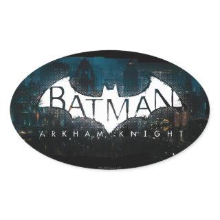 Batman Arkham Knight Gotham Logo Oval Sticker