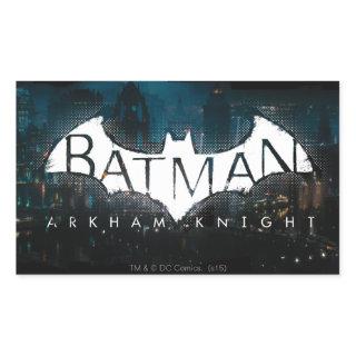 Batman Arkham Knight Gotham Logo Rectangular Sticker