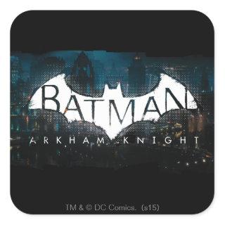 Batman Arkham Knight Gotham Logo Square Sticker