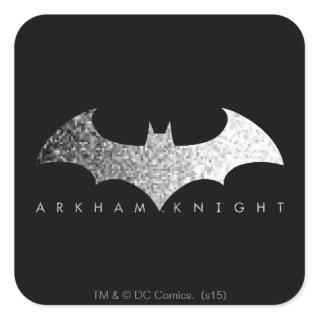 Batman Arkham Knight Pixel Logo Square Sticker