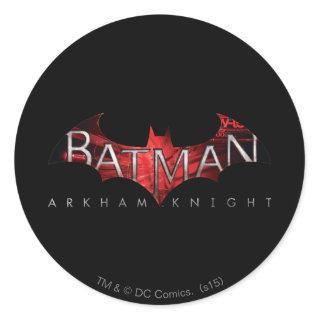 Batman Arkham Knight Red Logo Classic Round Sticker