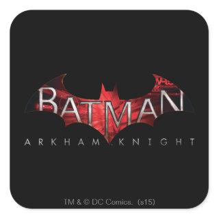 Batman Arkham Knight Red Logo Square Sticker