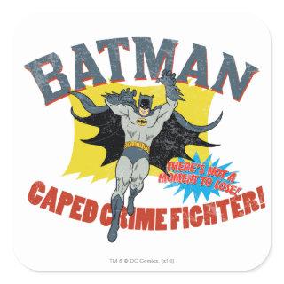 Batman Caped Crime Fighter Square Sticker