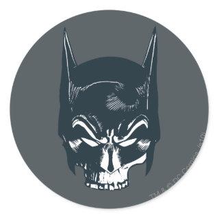 Batman Cowl/Skull Icon Classic Round Sticker