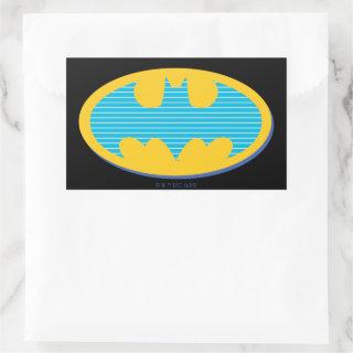 Batman | Cyan Stripes Symbol Rectangular Sticker