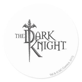 Batman Dark Knight | Name Brown Logo Classic Round Sticker