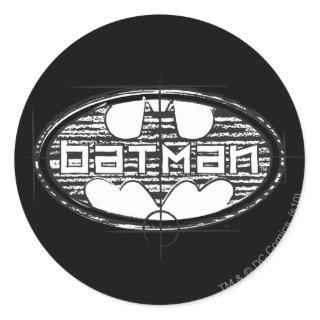 Batman | Draft Logo Classic Round Sticker