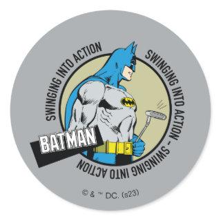 Batman Golfing - Swinging Into Action Classic Round Sticker
