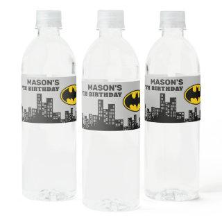 Batman - Gotham City | Birthday Water Bottle Label