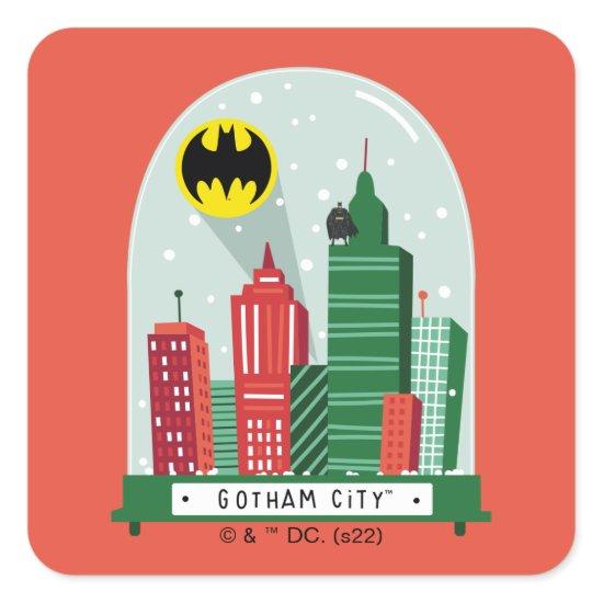 Batman Gotham City™ Snow Globe Graphic Square Sticker