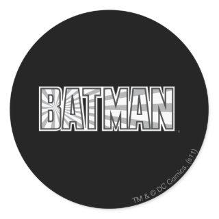 Batman | Grey Starbust Logo Classic Round Sticker