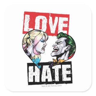 Batman | Harley Quinn & Joker Love/Hate Square Sticker