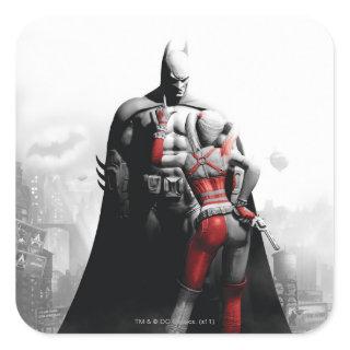 Batman & Harley Square Sticker