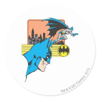 Batman Head 2 Classic Round Sticker