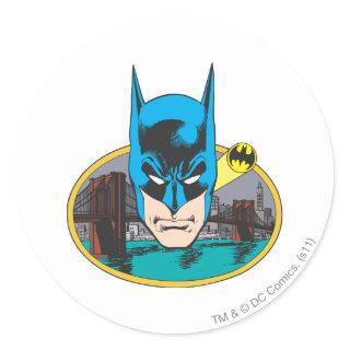 Batman Head Classic Round Sticker