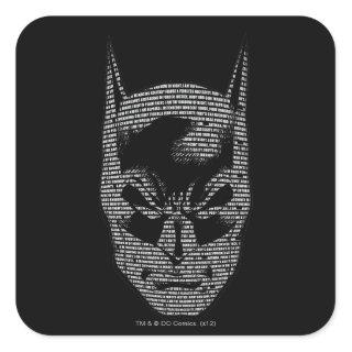 Batman Head Mantra Square Sticker