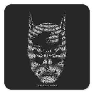 Batman Head Mantra Square Sticker