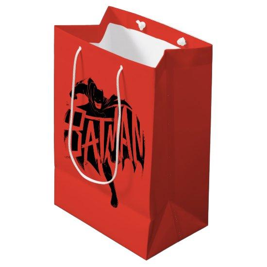 Batman Ink Brush Name Medium Gift Bag