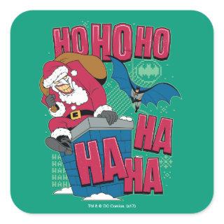 Batman | Joker Santa Claus Climbing Out Chimney Square Sticker