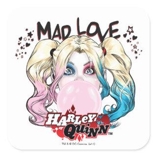 Batman | Mad Love Harley Quinn Chewing Bubble Gum Square Sticker