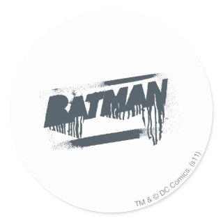 Batman Name Paint Drip Classic Round Sticker