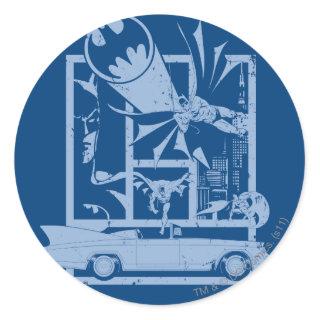 Batman - Picto Blue Classic Round Sticker