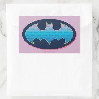 Batman | Pink & Blue Symbol Rectangular Sticker