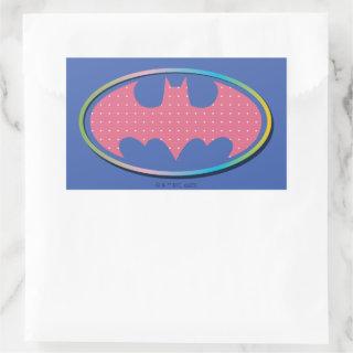 Batman | Pink Polka Dot Logo Rectangular Sticker