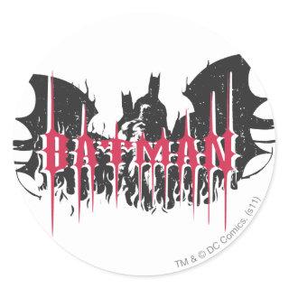 Batman | Silhouette Logo Classic Round Sticker