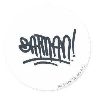 Batman Street Font Classic Round Sticker