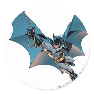 Batman swing  into action classic round sticker