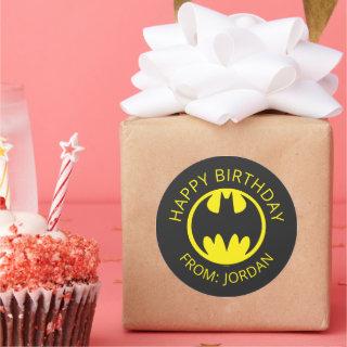 Batman Symbol | Bat Circle Logo | Happy Birthday Classic Round Sticker