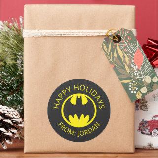 Batman Symbol | Bat Circle Logo | Happy Holidays Classic Round Sticker