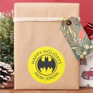 Batman Symbol | Bat Circle Logo | Happy Holidays Classic Round Sticker