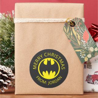 Batman Symbol | Bat Circle Logo | Merry Christmas Classic Round Sticker