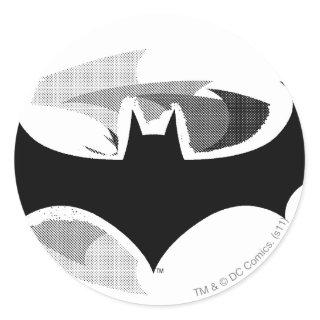 Batman Symbol | Black Shadow Logo Classic Round Sticker