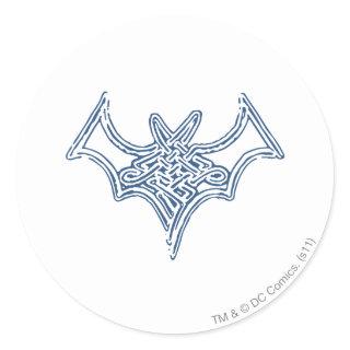 Batman Symbol | Blue Line Art Logo Classic Round Sticker