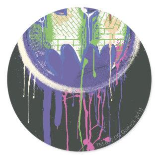 Batman Symbol | Circle Purple Logo Classic Round Sticker