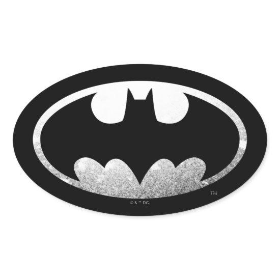 Batman Symbol | Grainy Logo Oval Sticker